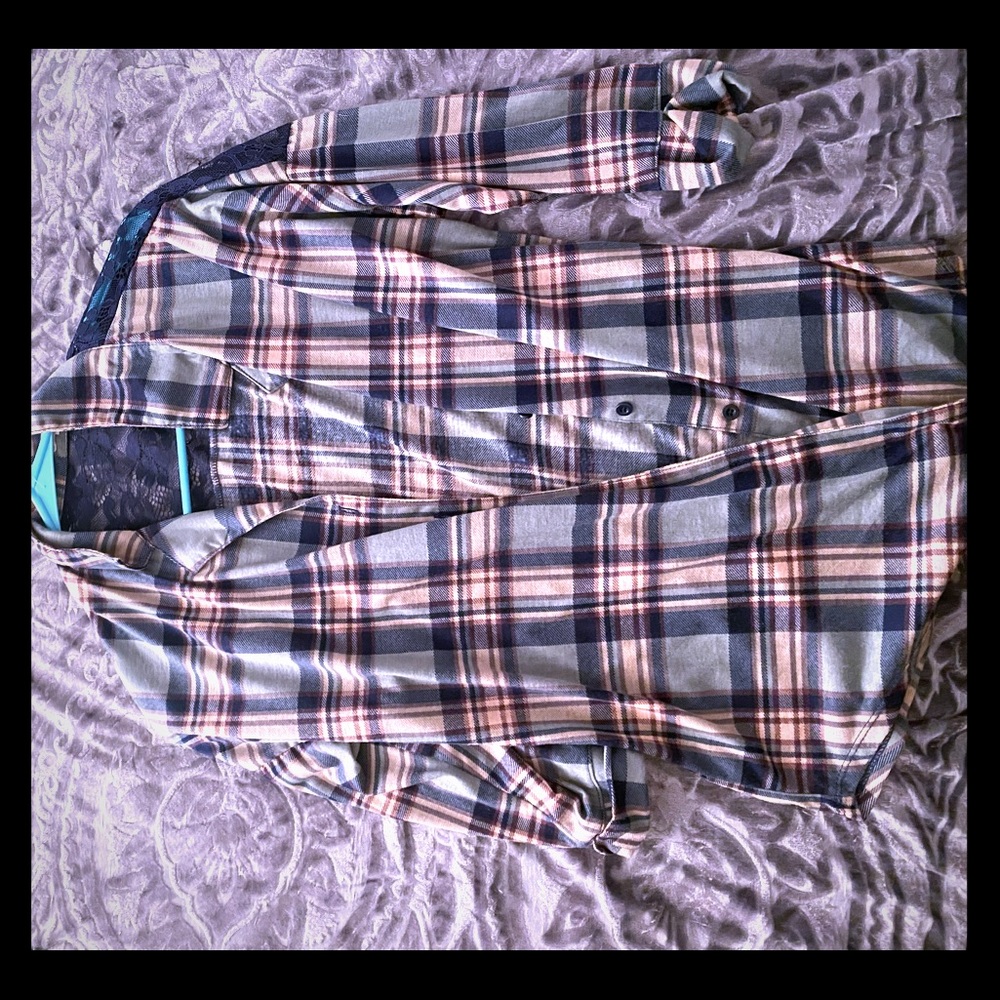 Button up over shirt.